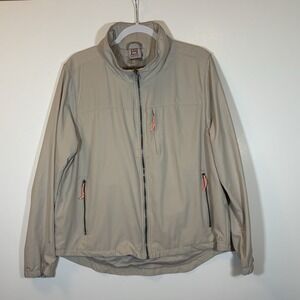 Avalanche Outdoor Supply Company Size XL Khaki Jacket Full Zip Hidden Hood